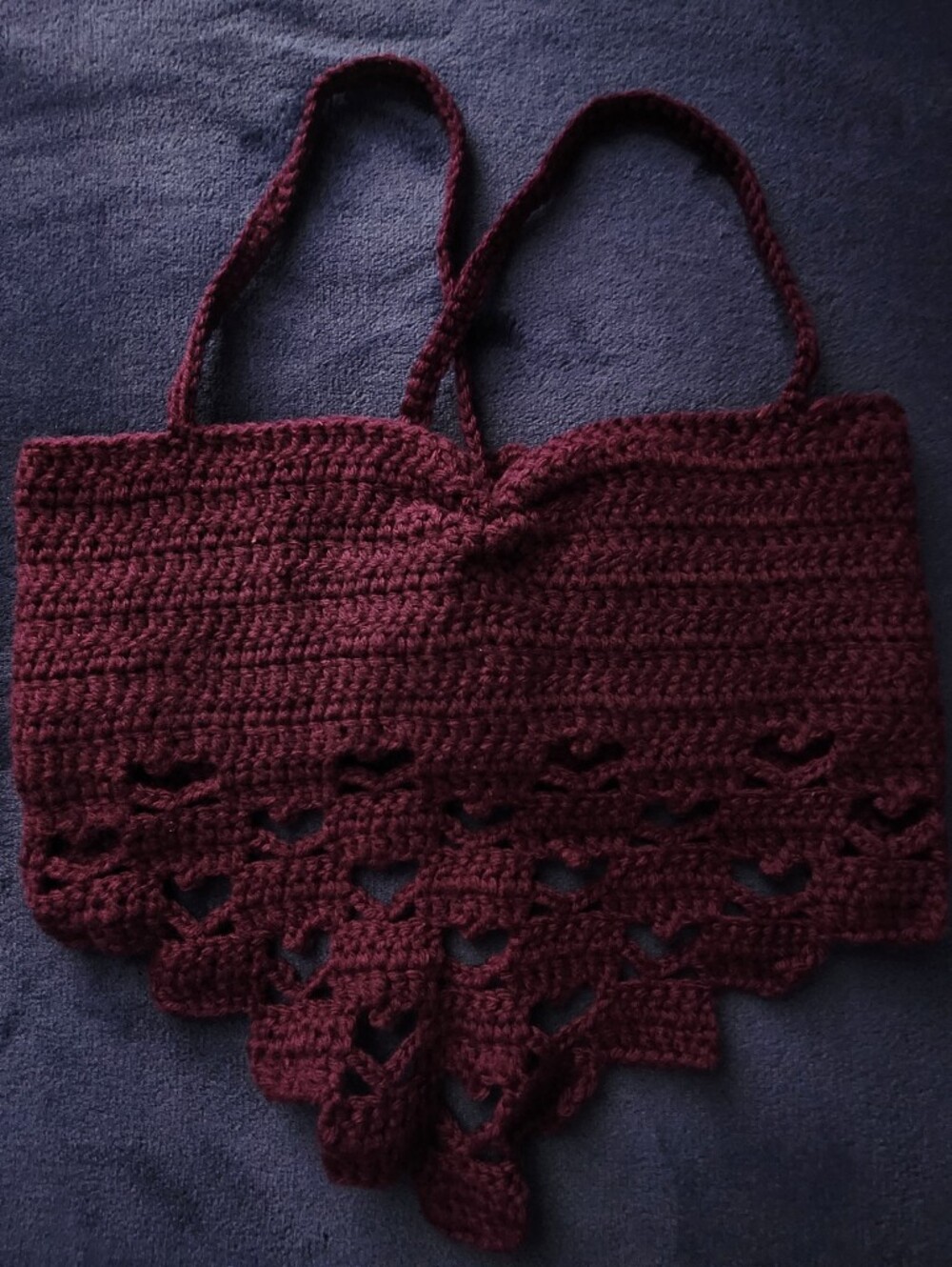Purple Heart Crochet Halter Top